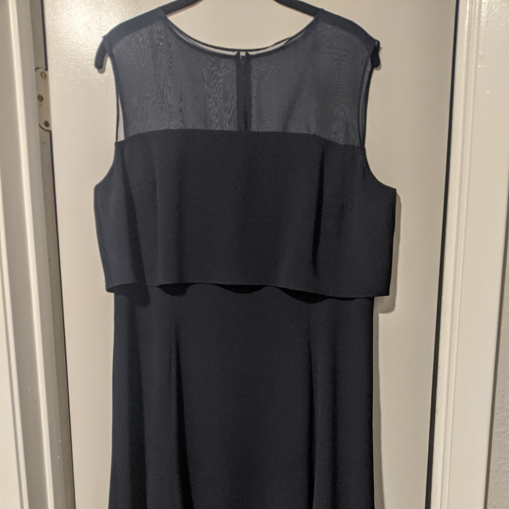 Oscar de la Renta navy blue dress